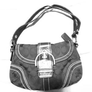 Authentic Coach Signature Soho Buckle Black Purse